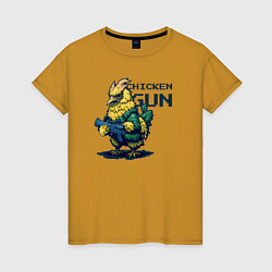 Женская футболка Chicken Gun рэмбо