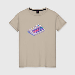 Женская футболка Нейро клавиатура