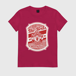 Футболка хлопковая женская 1878 Manchester, цвет: маджента