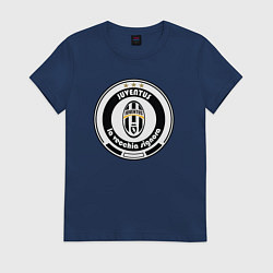 Футболка хлопковая женская Juventus club, цвет: тёмно-синий