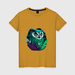 Женская футболка Изумрудная сова