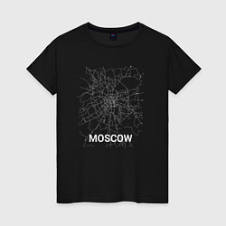 Женская футболка Moscow map