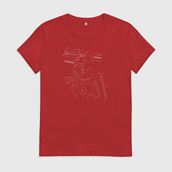 Женская футболка Glock - взрыв схема