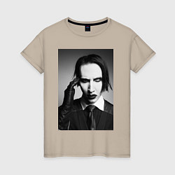 Женская футболка Marilyn Manson looks at you