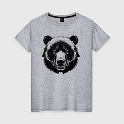 Женская футболка Чернильный медведь
