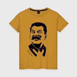 Женская футболка Сталин чб