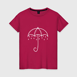 Женская футболка Зонт - векторный узор