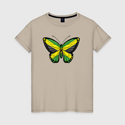 Женская футболка Ямайка бабочка
