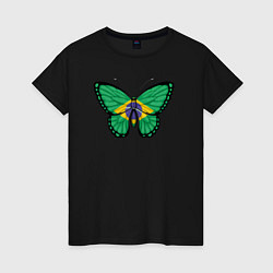 Женская футболка Бразилия бабочка