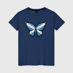 Женская футболка Шотландия бабочка