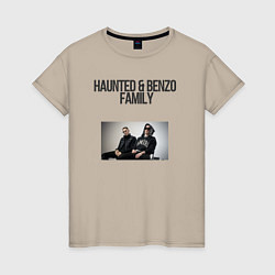 Женская футболка Haunted & benzo