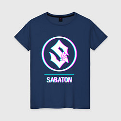 Женская футболка Sabaton glitch rock