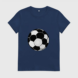 Женская футболка Монохромный футбольный мяч