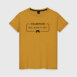 Женская футболка No Mans Sky gaming champion: рамка с лого и джойст
