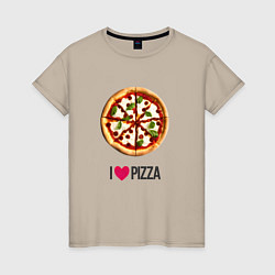 Женская футболка Я люблю пиццу