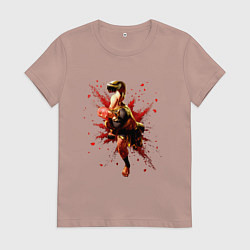 Футболка хлопковая женская Street Fighter 6 Marisa, цвет: пыльно-розовый