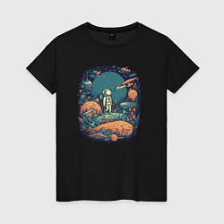 Женская футболка Космонавт: арт нейросети