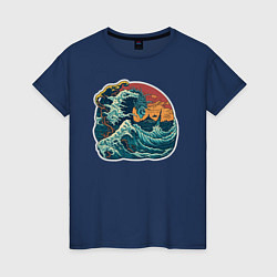 Женская футболка Морское чудовище в стиле японского укиё-э
