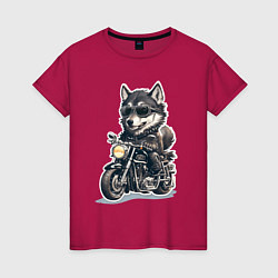 Женская футболка Волчья сила на двух колесах