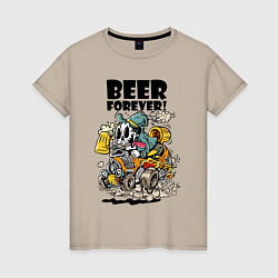 Женская футболка Beer forever - motto