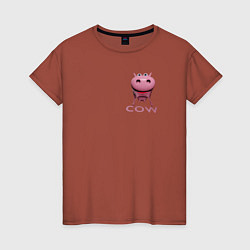 Женская футболка Забавная корова