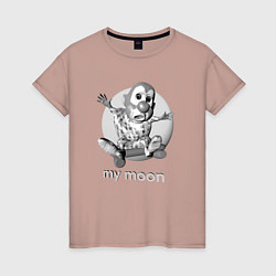 Женская футболка Клоун и Луна