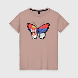 Женская футболка Бабочка Сербия