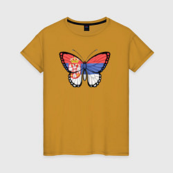Женская футболка Бабочка Сербия