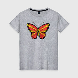 Женская футболка Бабочка Северная Македония