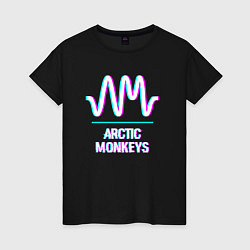 Женская футболка Arctic Monkeys glitch rock
