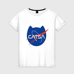 Женская футболка Коты - исследователи Космоса