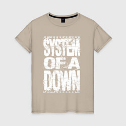 Женская футболка System of a down - stencil