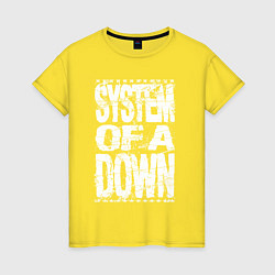 Женская футболка System of a down - stencil