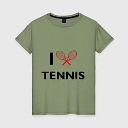 Женская футболка I Love Tennis