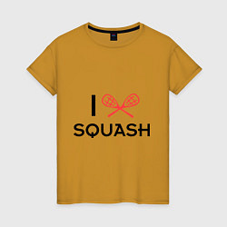 Женская футболка I Love Squash