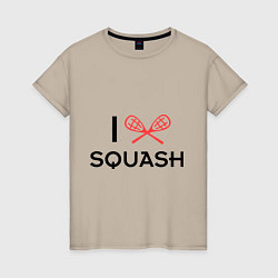 Женская футболка I Love Squash
