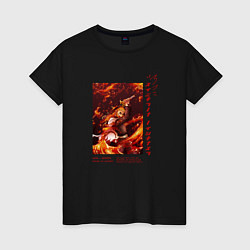 Женская футболка Клинок, рассекающий демонов: Кёджуро Ренгоку