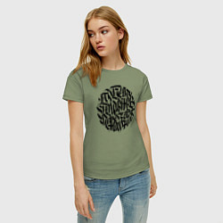 Футболка хлопковая женская Победа коммунизма, цвет: авокадо — фото 2