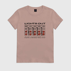 Женская футболка Lights out black