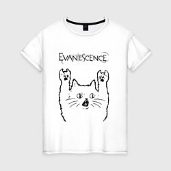 Женская футболка Evanescence - rock cat