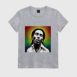 Женская футболка Боб Марли в традиционном триколоре