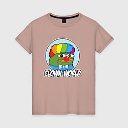 Женская футболка Clown world