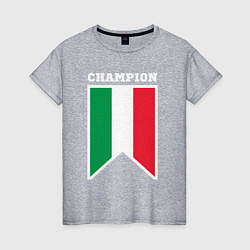 Женская футболка Италия чемпион