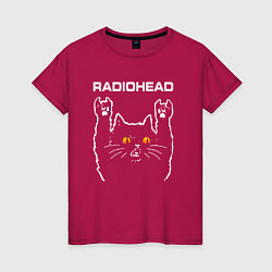 Женская футболка Radiohead rock cat