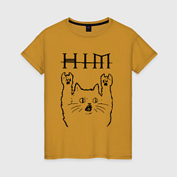 Женская футболка HIM - rock cat