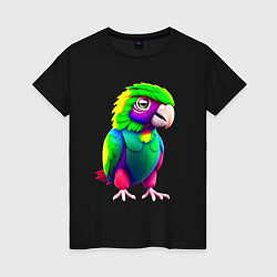 Женская футболка Мультяшный попугай