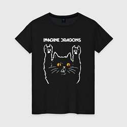 Женская футболка Imagine Dragons rock cat