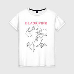 Женская футболка Blackpink автограф
