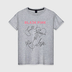 Женская футболка Blackpink автограф