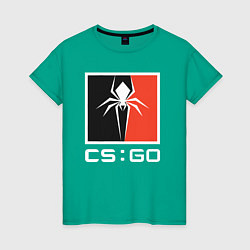 Футболка хлопковая женская CS spider, цвет: зеленый